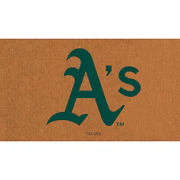 Evergreen Enterprises - Athletics 28" x 16" Primary Logo Coir Mat - Multicolor