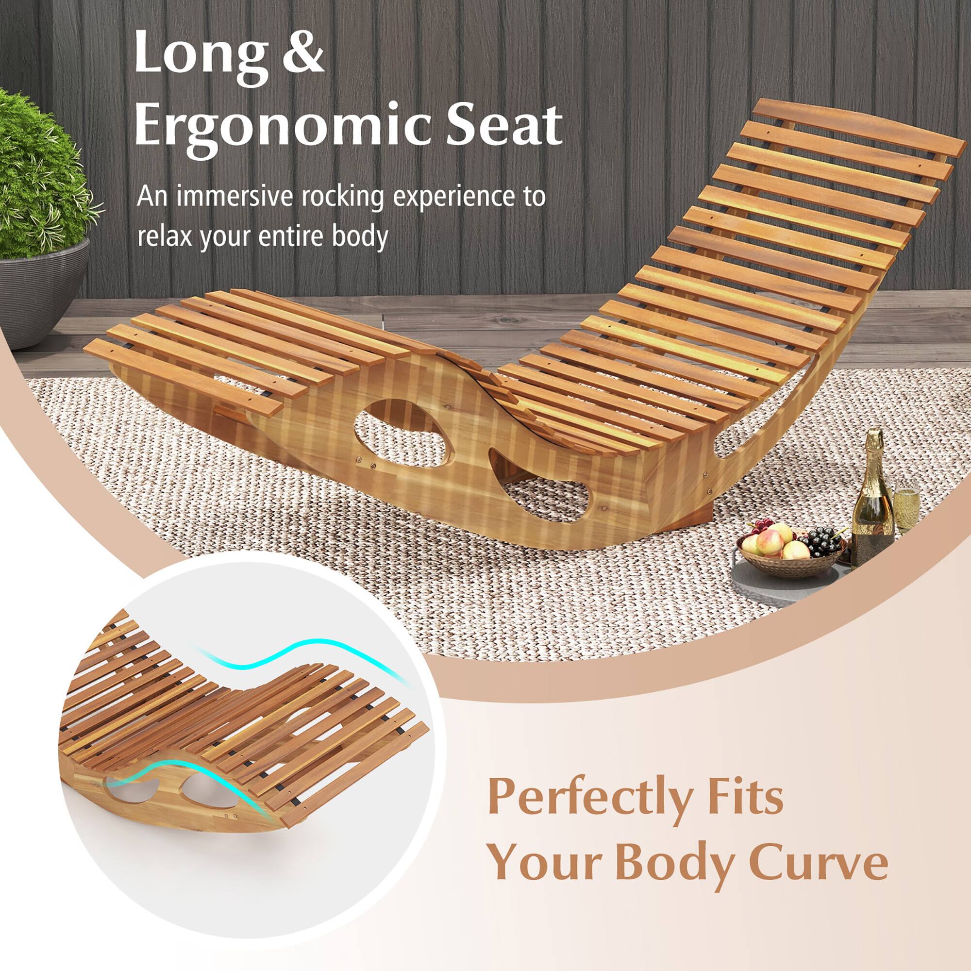 Long & Ergonomic Seat
An immersive rocking experience to relax your entire body
Perfectly Fits Your Body Curve