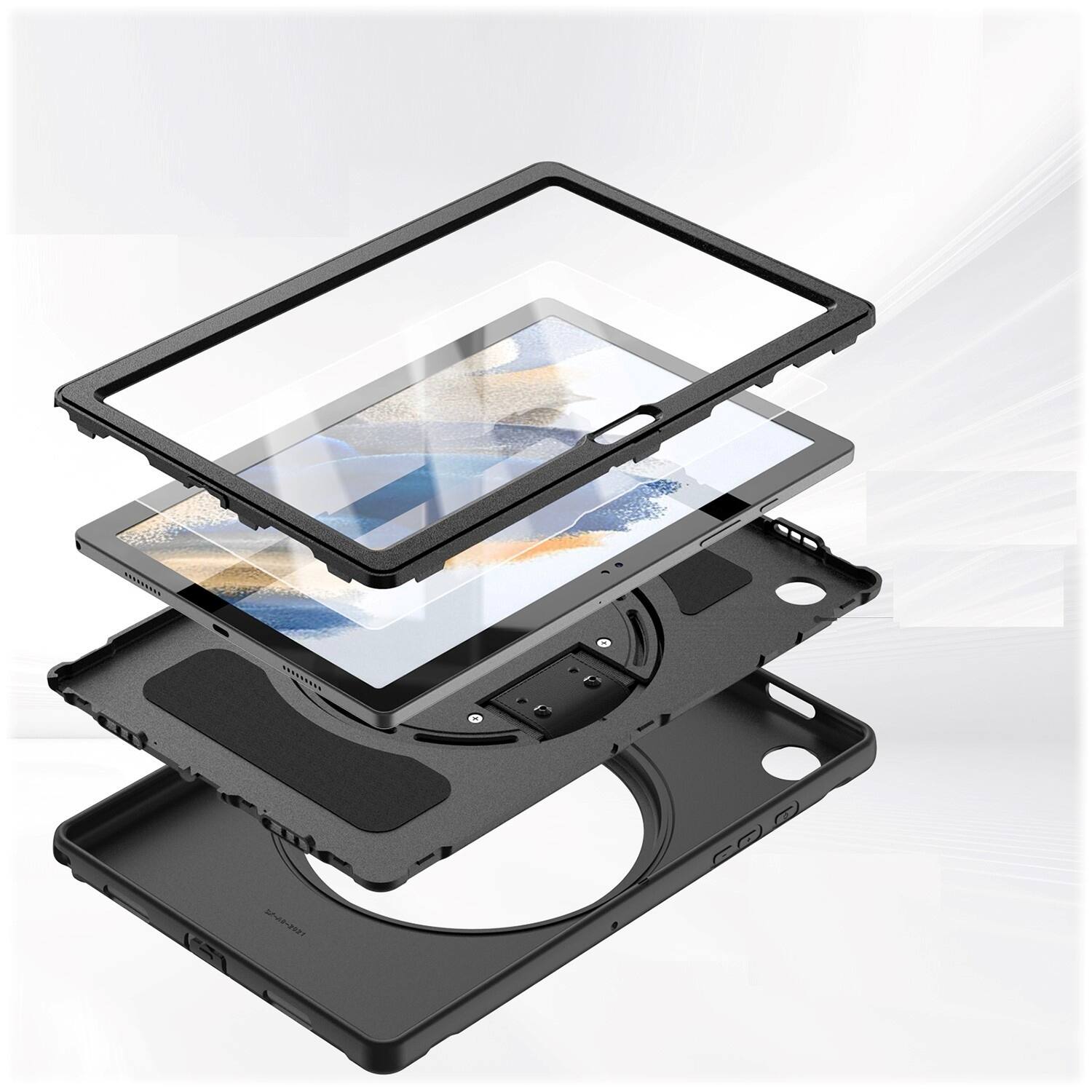 Alt View 17. SaharaCase - PROTECTION Hand Strap Series Case for Samsung Galaxy Tab A8 - Black.