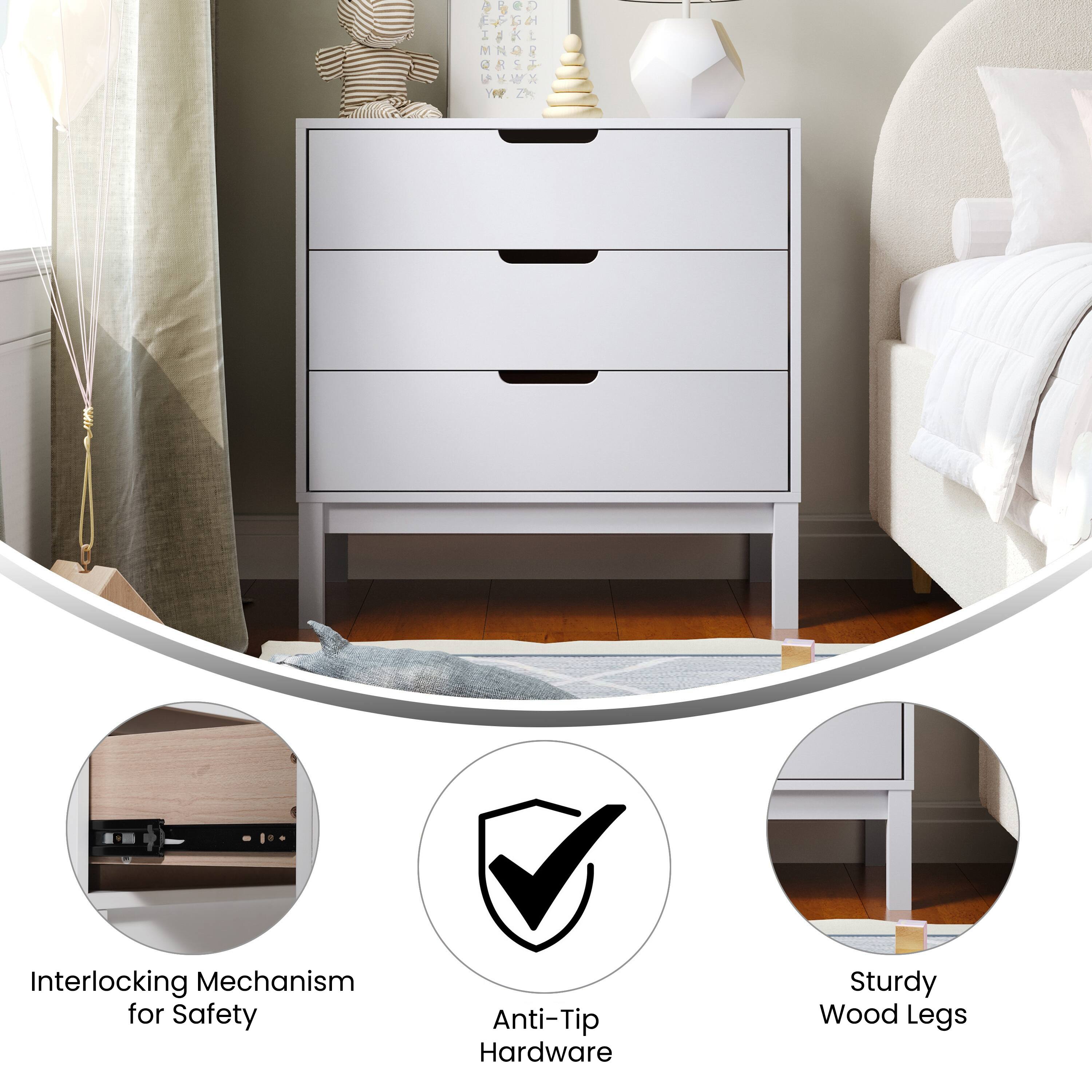 EIMOU INRV eKOS OMLgEx C

Interlocking Mechanism for Safety  
Anti-Tip Hardware  
Sturdy Wood Legs