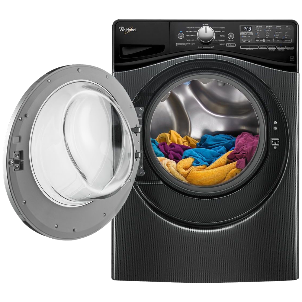 Best Whirlpool 4.2 Cu. Ft. 12-Cycle High-Efficiency Front Load Washer Black WFW9290FBD