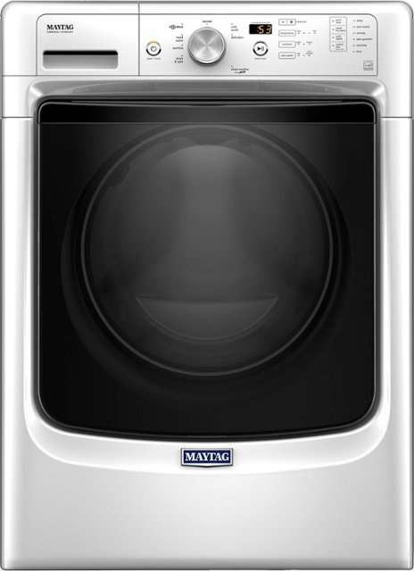 Maytag - 4.3 cu. ft. 8-Cycle High-Efficiency Front Loading Washer - White - Front_Zoom