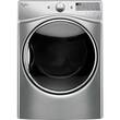 Whirlpool - 7.4 Cu. Ft. 10-Cycle Gas Dryer with Steam - Diamond steel - Larger Front