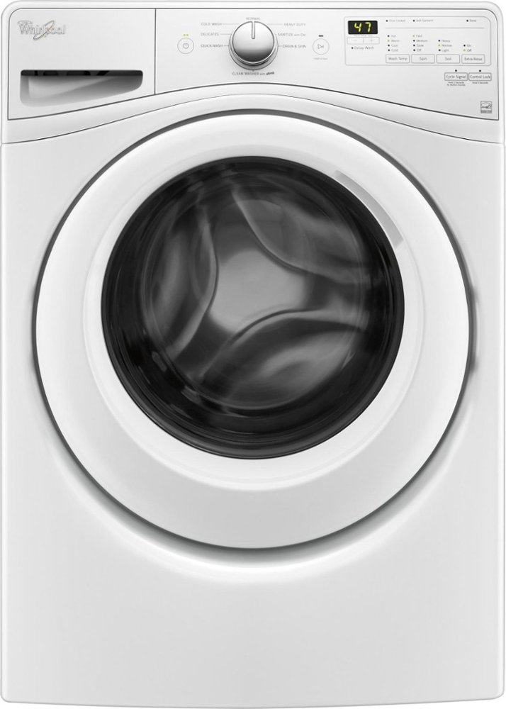 Whirlpool - 4.5 cu. ft. 8-Cycle High-Efficiency Front Load Washer - White - Front_Zoom