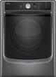 Maytag - 7.4 Cu. Ft. 9-Cycle Gas Dryer with Steam - Chrome shadow - Larger Front