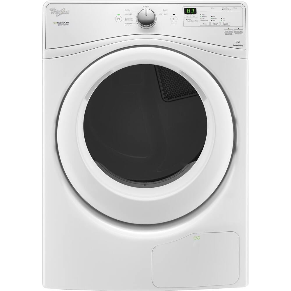 Whirlpool - 7.4 Cu. Ft. 7-Cycle Electric Dryer - White - Larger Front