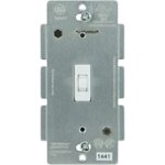 Front Zoom. GE - Z-Wave In-Wall Smart Add-On Toggle Switch - White.