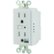 Alt View Zoom 11. GE - Z-Wave In-Wall Smart Wireless Duplex Outlet - White.