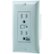 Alt View Zoom 15. GE - Z-Wave In-Wall Smart Wireless Duplex Outlet - White.