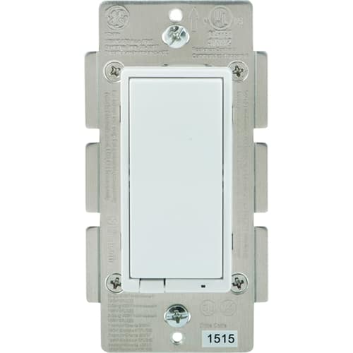 GE - Bluetooth In-Wall Smart Dimmer - White - Larger Front