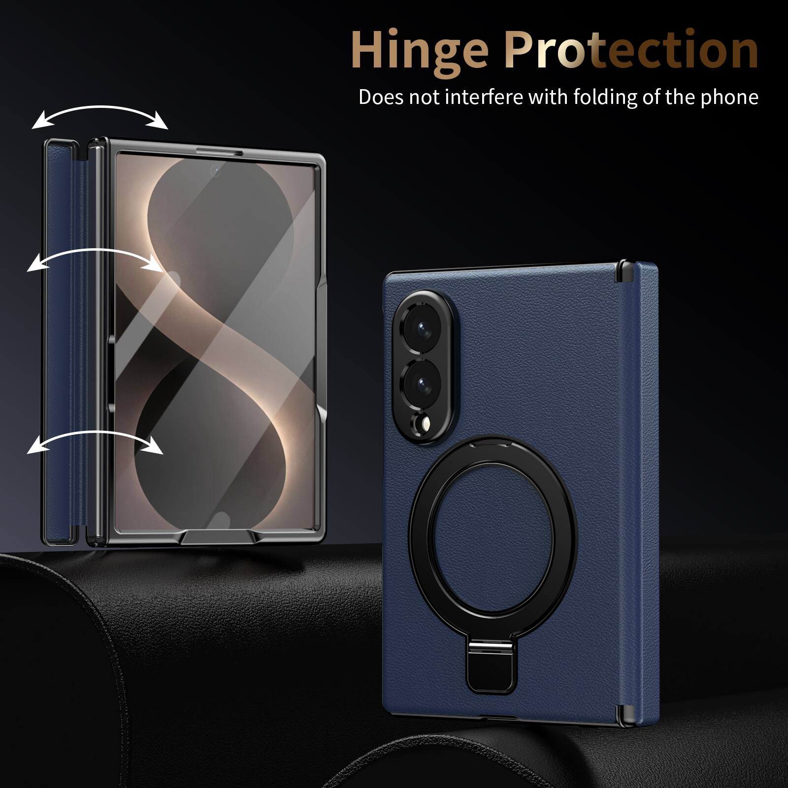 Hinge Protection  
Does not interfere with folding of the phone