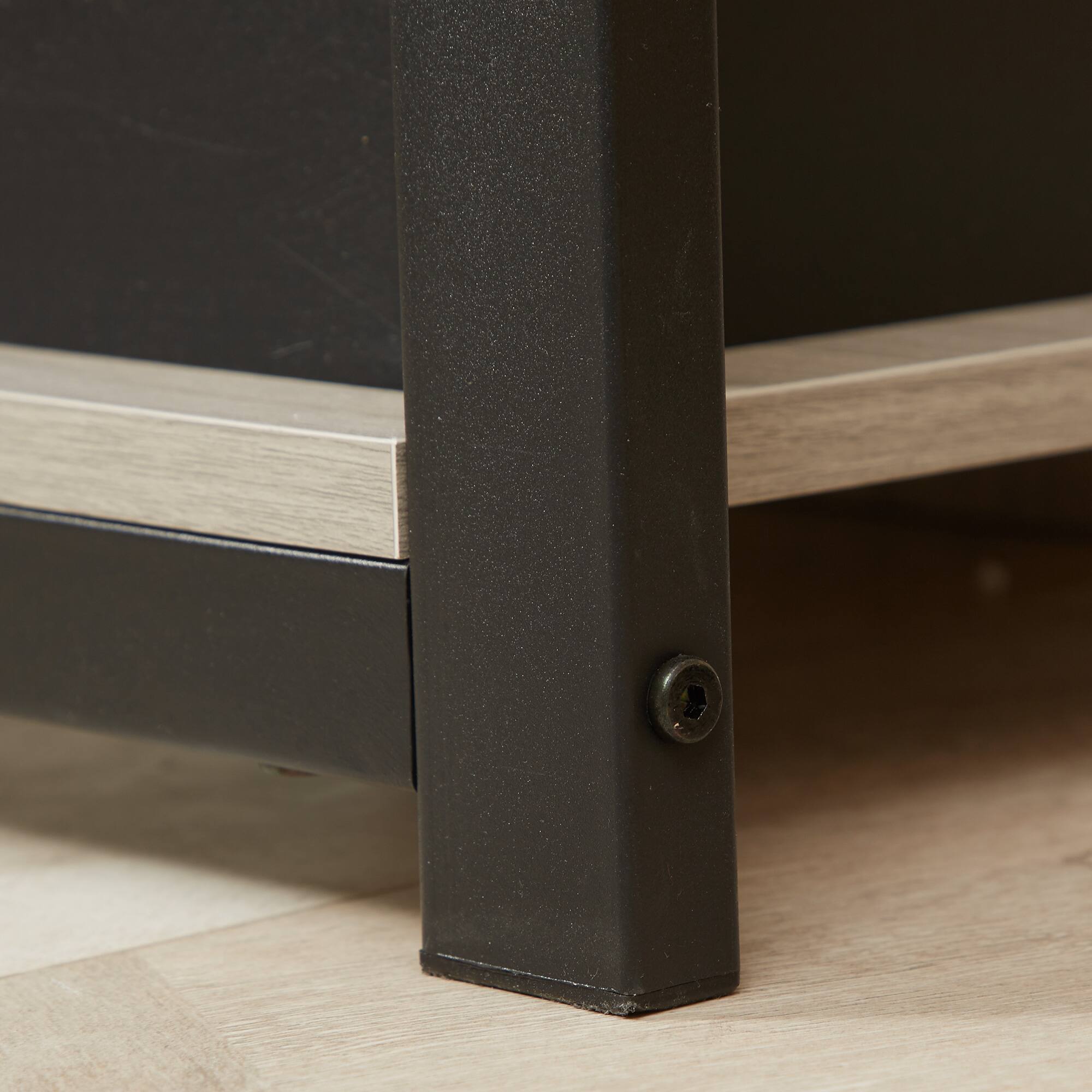 Alt View 8. Homcom - Media Stand with 4-Tier Audio Rack AV Media Corner Shelf with Cable Management for DVD Players Game Console TV Box Cable - Gray.