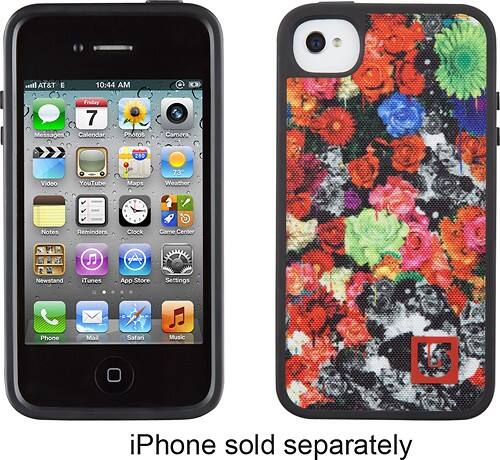 Front Standard. Speck - FabShell Burton Case for Apple® iPhone® 4 and 4S - Pink/Black/Green.