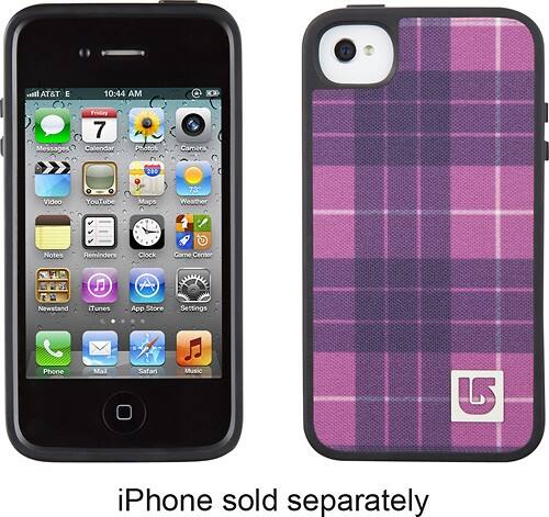 Front Standard. Speck - FabShell Burton Case for Apple® iPhone® 4 and 4S - Pink/Black.