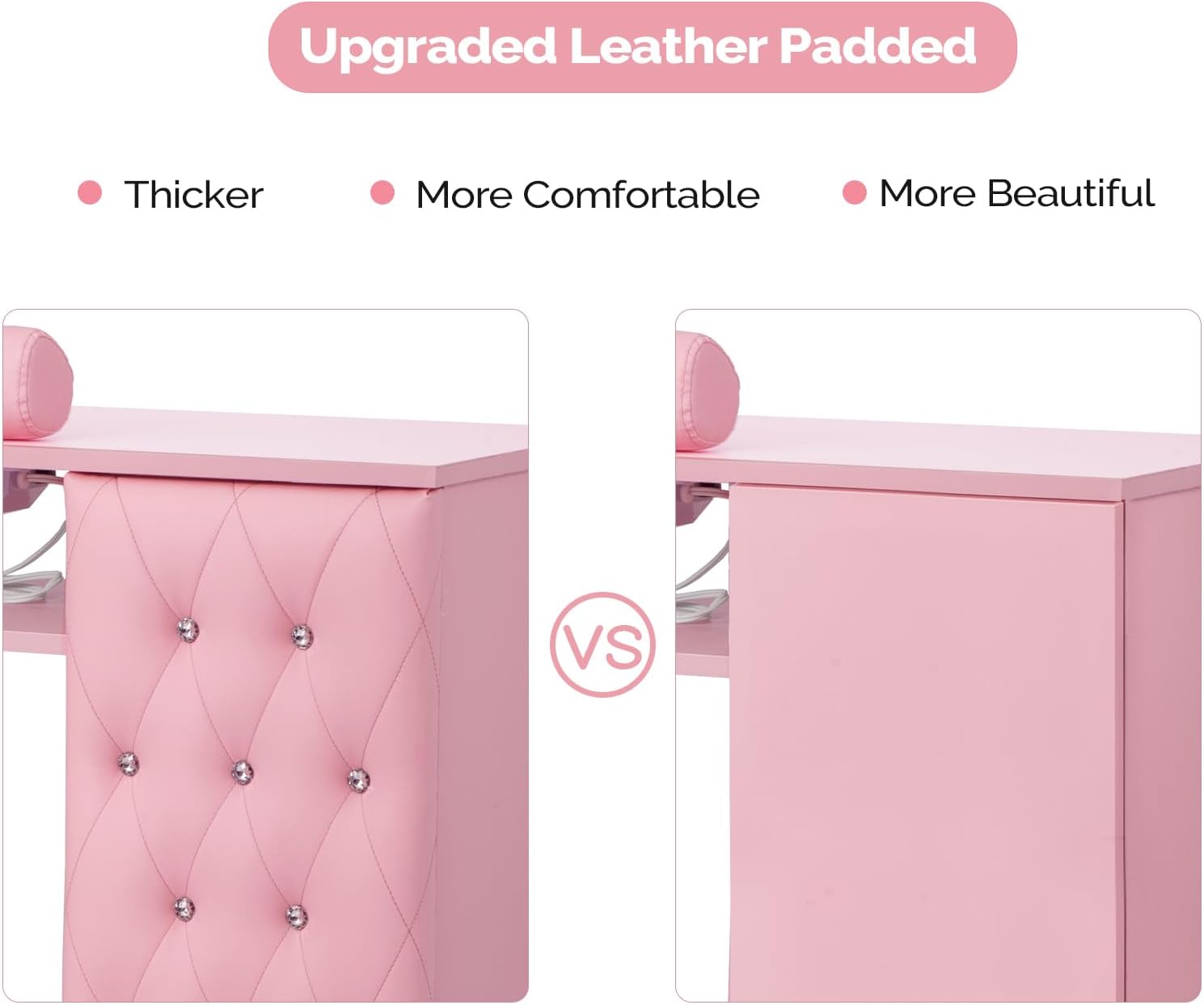 Upgraded Leather Padded

- Thicker
- More Comfortable
- More Beautiful