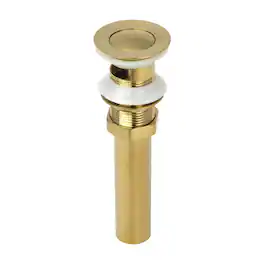 Akicon - Pop-Up Bathroom Sink Drain Stopper With Overflow - Brushed Gold