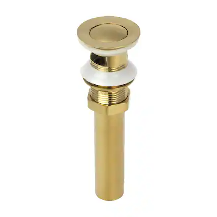 Front. Akicon - Akicon Pop-Up Bathroom Sink Drain Stopper With Overflow in Brushed Gold - Brushed Gold.