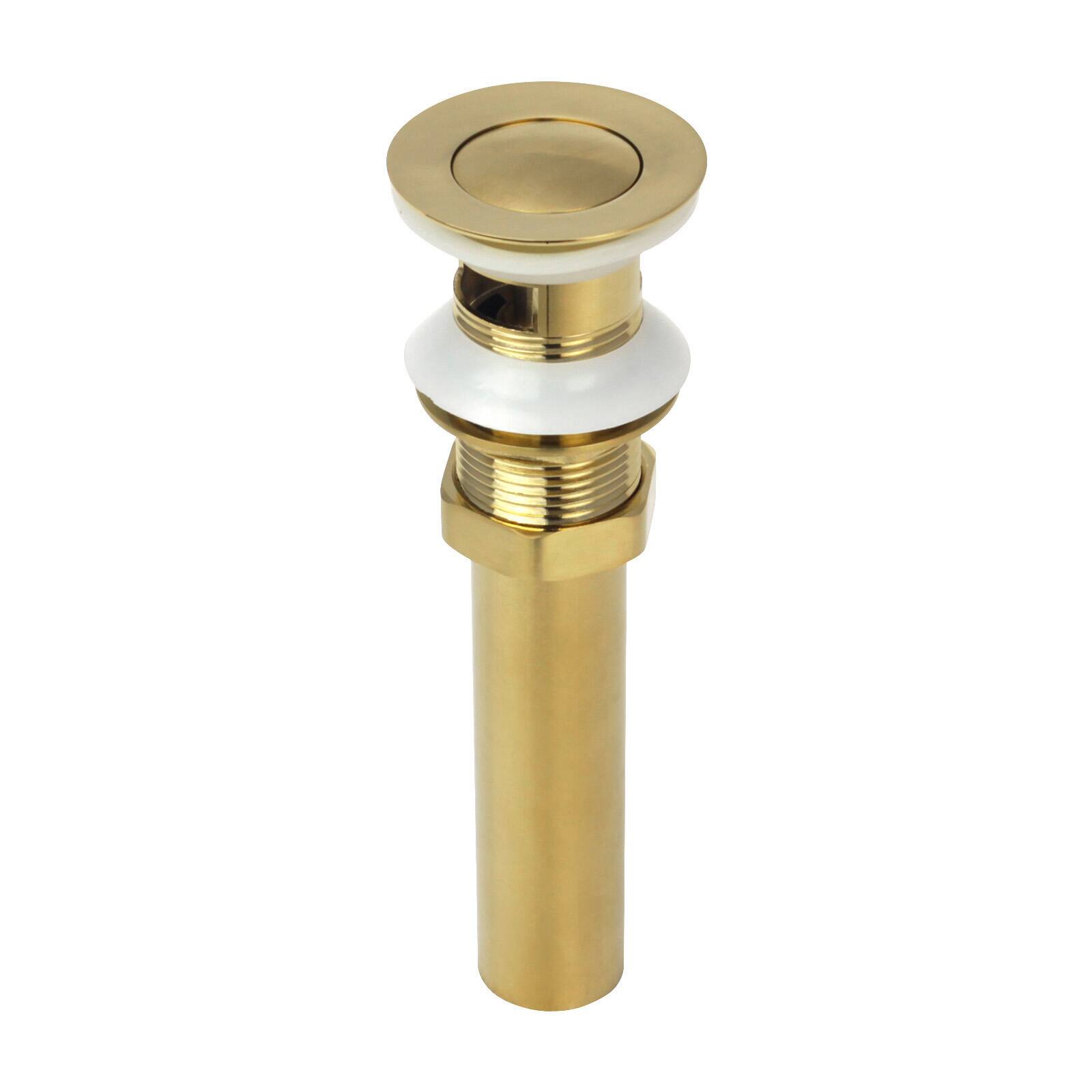 Front. Akicon - Akicon Pop-Up Bathroom Sink Drain Stopper With Overflow in Brushed Gold - Brushed Gold.