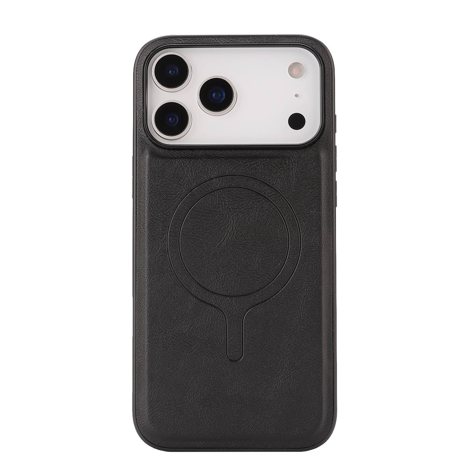 Left. Dteck - 2-in-1 Magnetic Wallet Case for Apple iPhone 17 Pro Max, Shockproof PU Leather Cover with Detachable 7-Card Holder - Black.