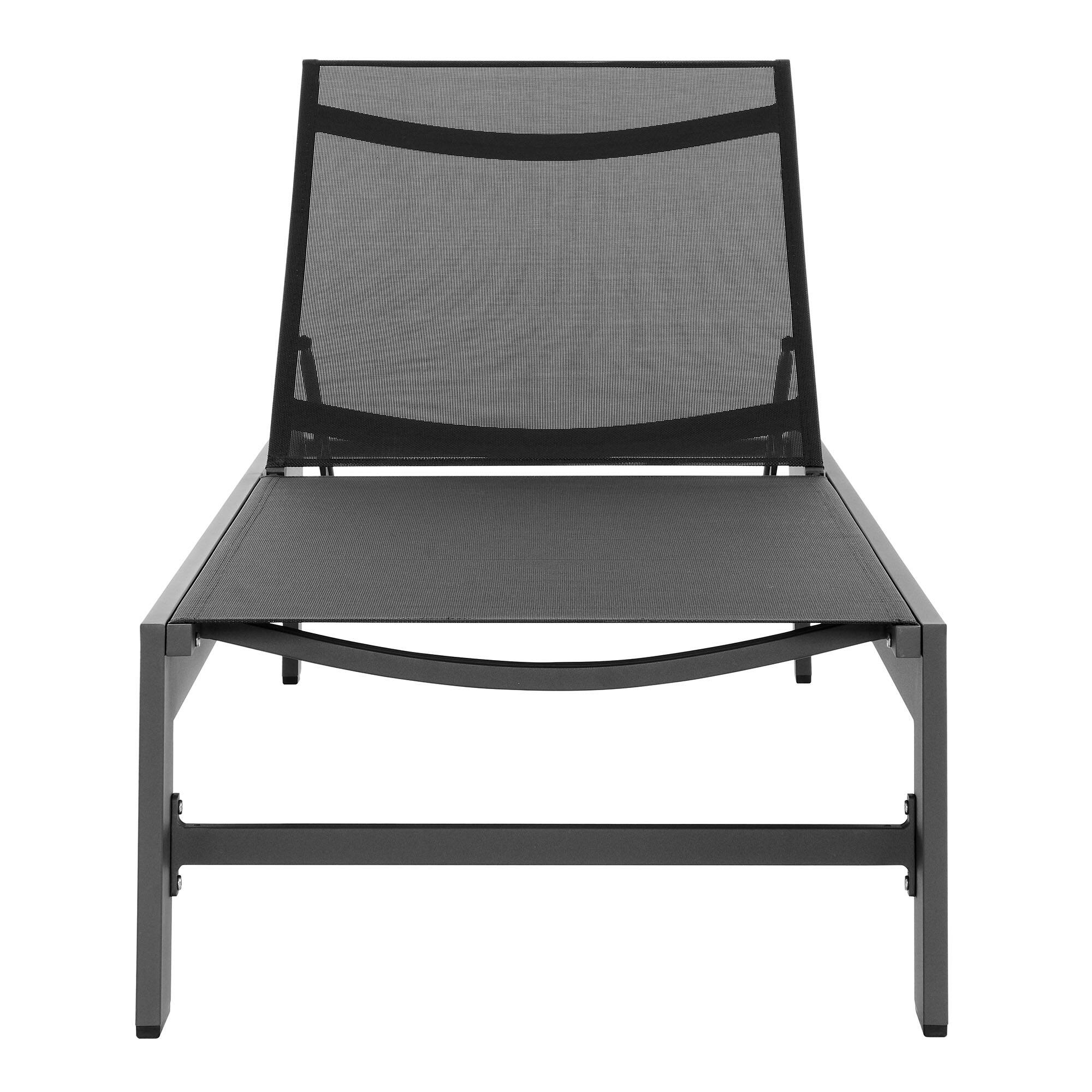 Alt View 5. Modway - Tahoe Outdoor Patio Mesh and Aluminum Chaise Lounge by Modway - Gray.
