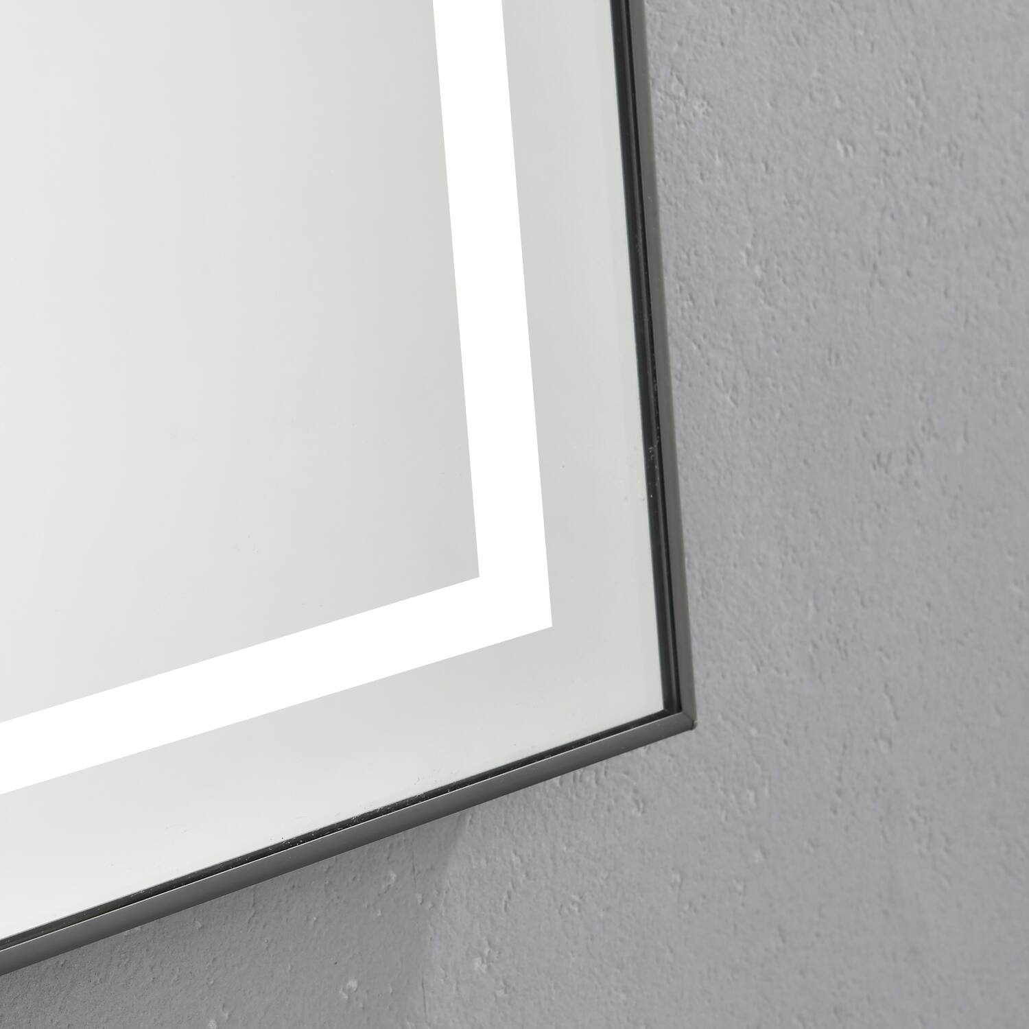 Alt View 1. TinyHomie - 36x28IN LED Bathroom Mirror Front Backlit Anti Fog 3 Color Dimmable Aluminum Frame.