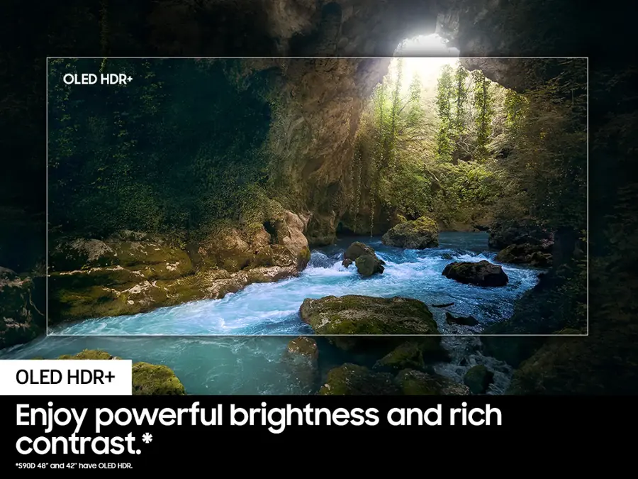 Enjoy powerful brightness and rich contrast with OLED HDR+. The 48" and 42" models have OLED HDR.