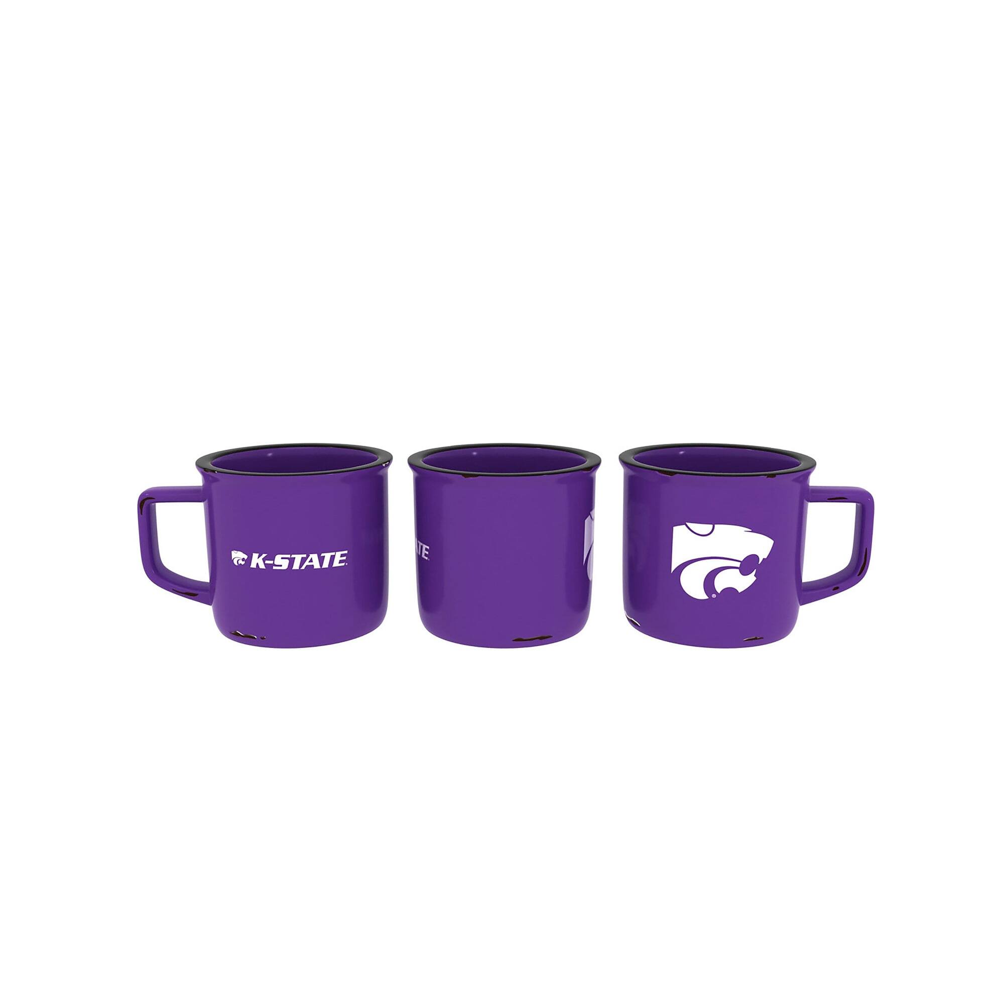 Alt View 1. Evergreen Enterprises - Kansas State Wildcats 14oz. Ceramic Camp Cup with Gift Box - Multicolor.