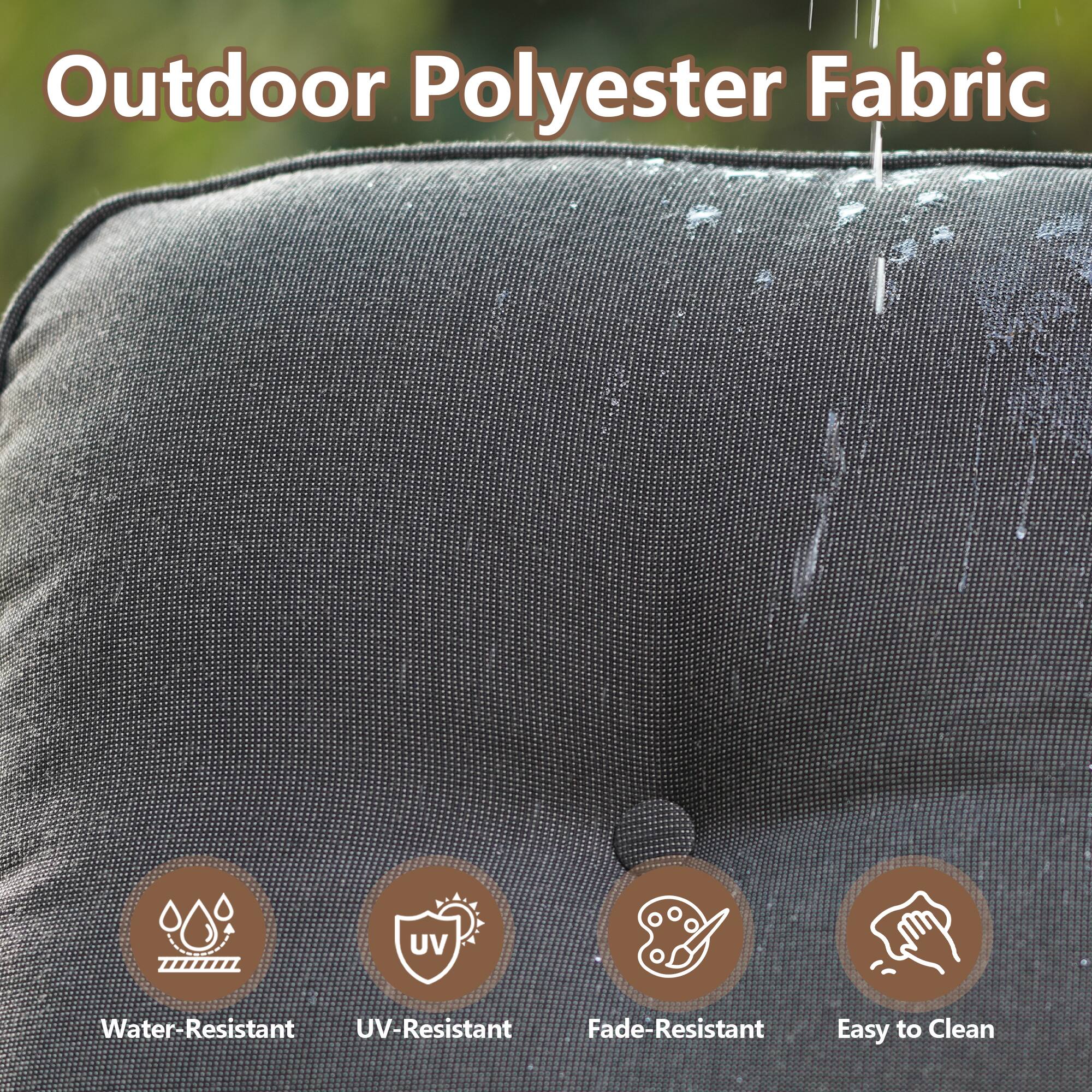 Outdoor Polyester Fabric

- Water-Resistant
- UV-Resistant
- Fade-Resistant
- Easy to Clean