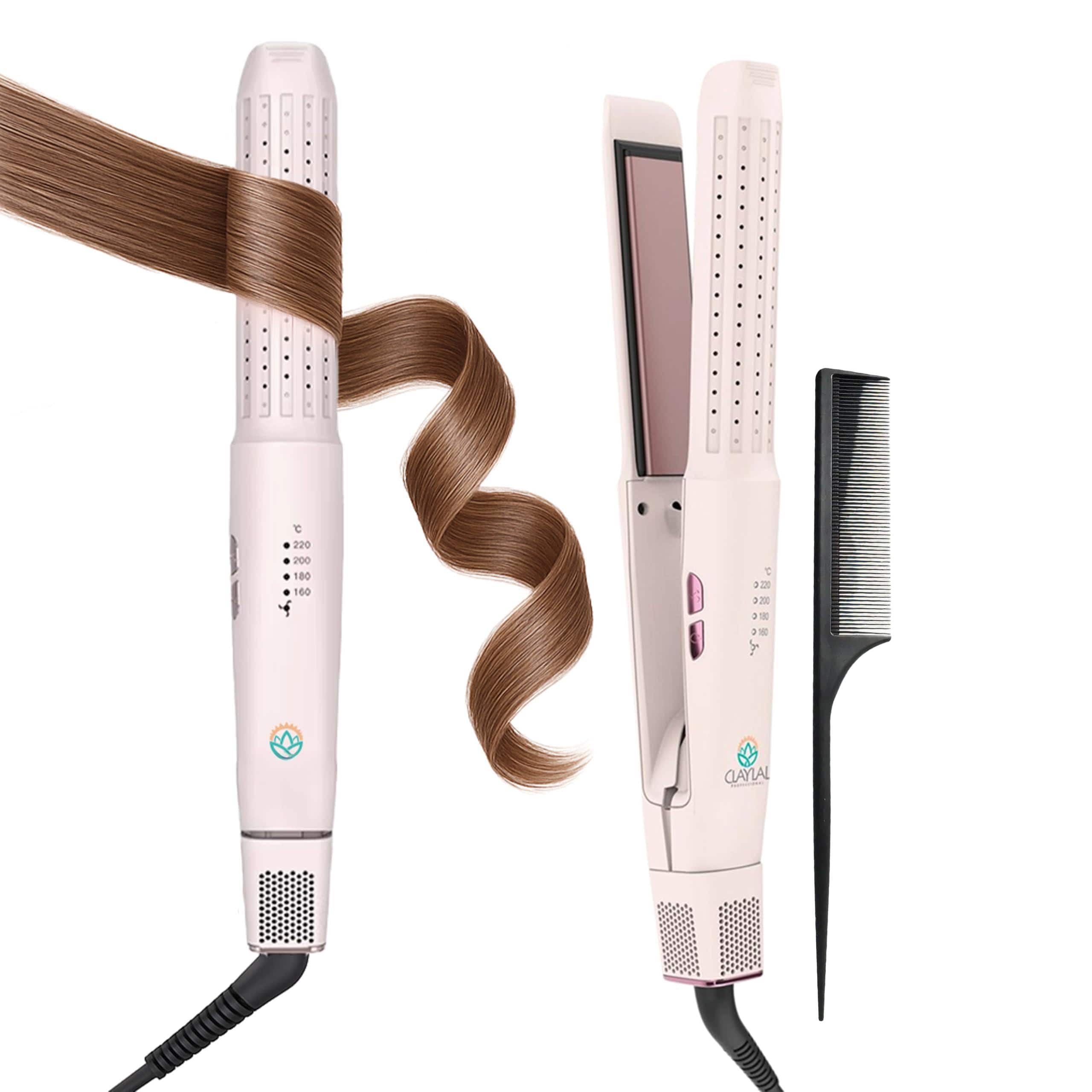 Reds Spade - Hair Straightener And Curler Claylal Professional Flat Iron Styler With Negative Ions f Heat Airflow - Default