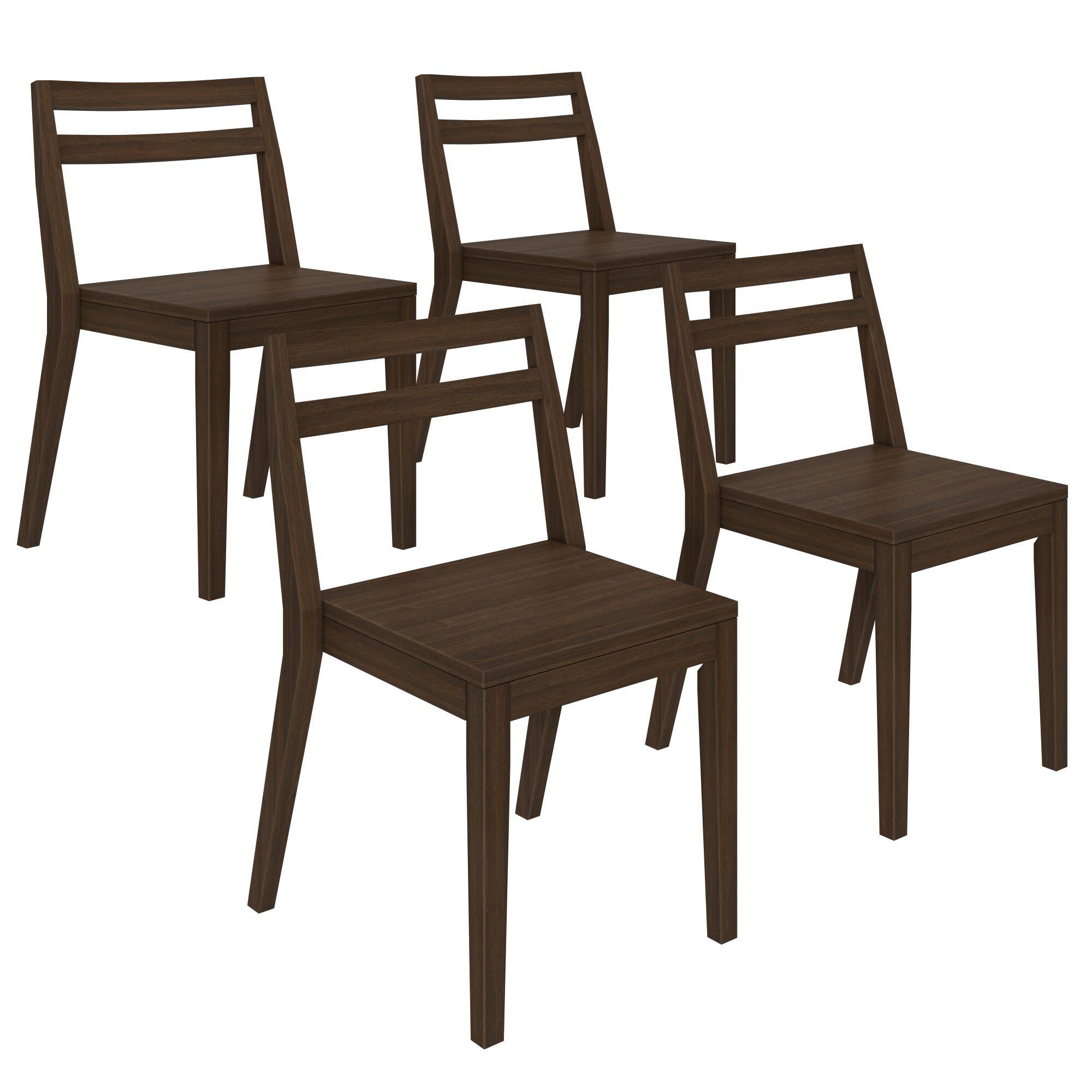 Alt View 2. Grain & Grove - Davie Dining Chair (4 Pack), Walnut - Walnut.