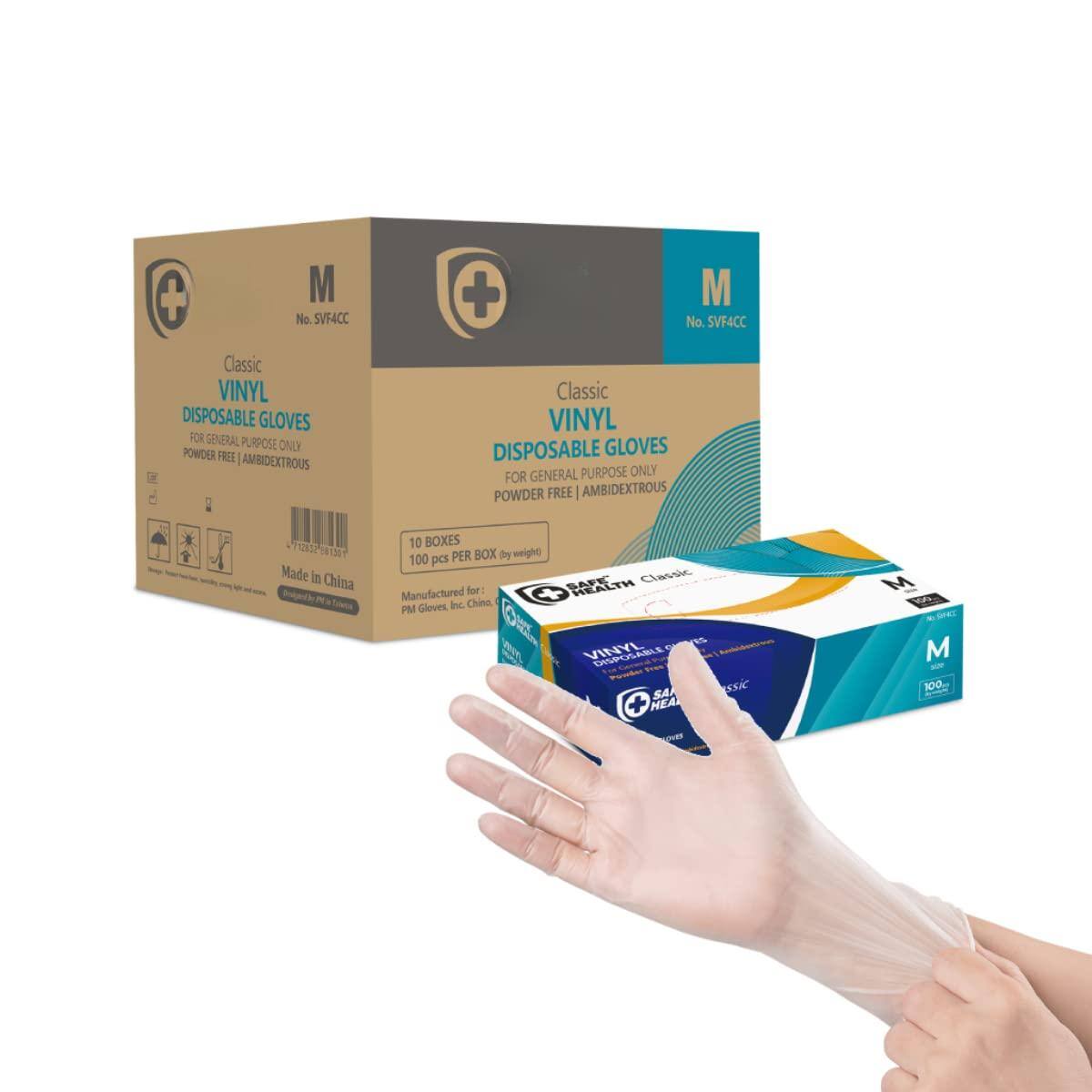 JETRANSPORT - Vinyl Disposable Gloves Food Grade Latex Free Powder Clear 3 Mil Housework Cleaning HAND PROTECTION: