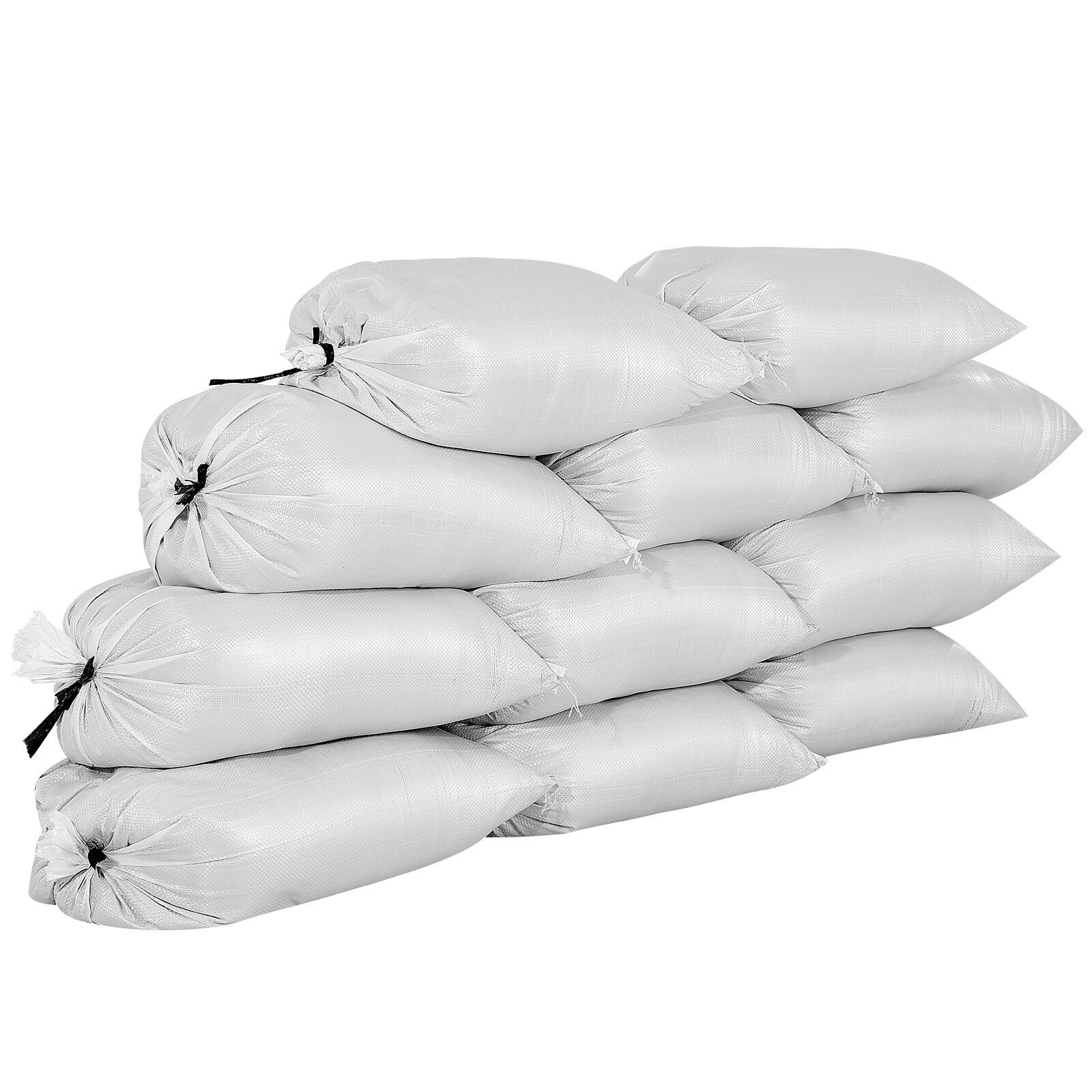 Alt View 5. VEVOR - Heavy Duty Sand Bags, 50Pack 14" x 26", Empty Sandbags for Flooding with Tie Strings, Woven Polypropylene Sand Bag - White.