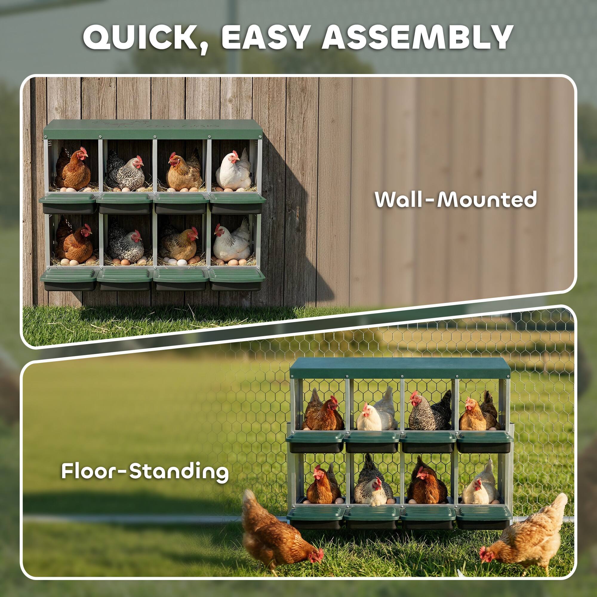 QUICK, EASY ASSEMBLY

Wall-Mounted

Floor-Standing