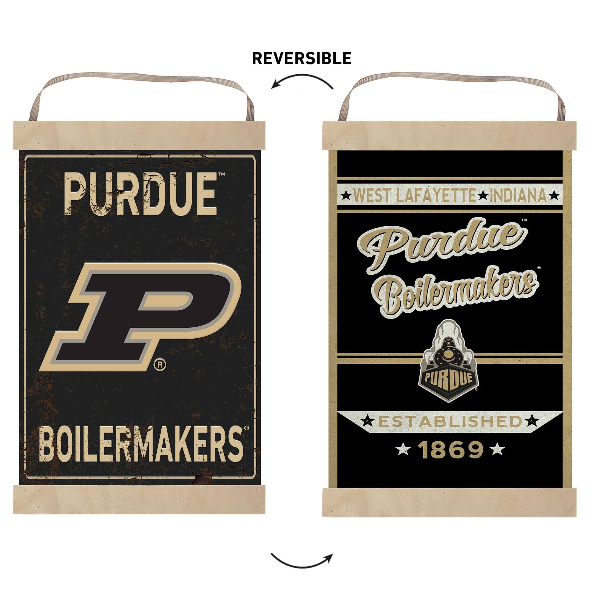 REVERSIBLE  
PURDUE WEST LAFAYETTE INDIANA  
Purdue Boilermakers  
PURDUE ESTABLISHED 1869