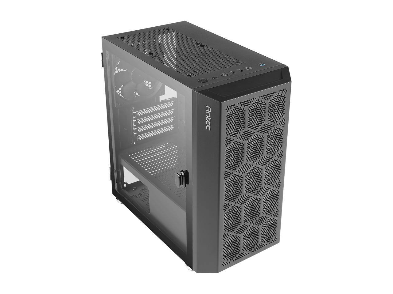 Alt View 4. Antec - Antec NX200M Micro-ATX Tower, Mini-Tower Case with 120mm Fan, Mesh Vent, Black - Black.