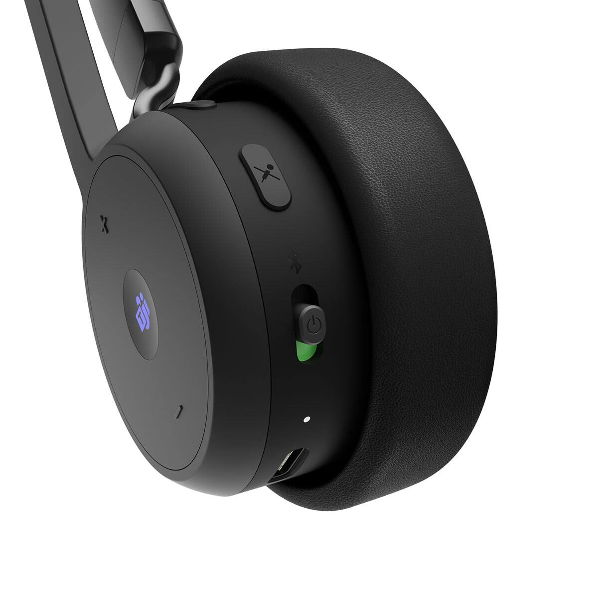 Alt View 5. Lenovo - Lenovo UC Wireless Closed-Back On-Ear Stereo VoIP Headset with USB-A Adapter, Microsoft Teams Certified - Blue.