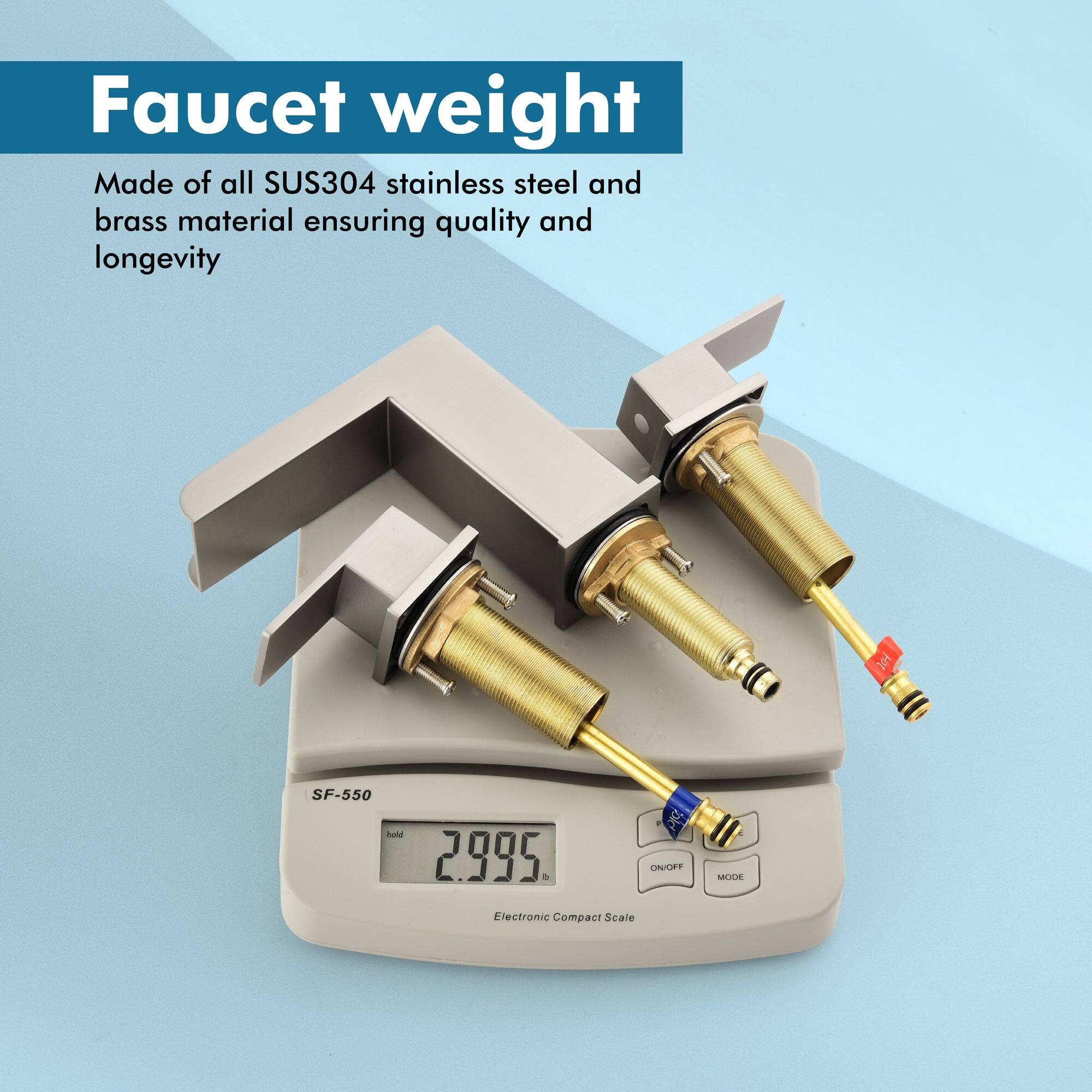 Faucet weight

Made of all SUS304 stainless steel and brass material ensuring quality and longevity

SF-550

2.995

Electronic Compact Scale