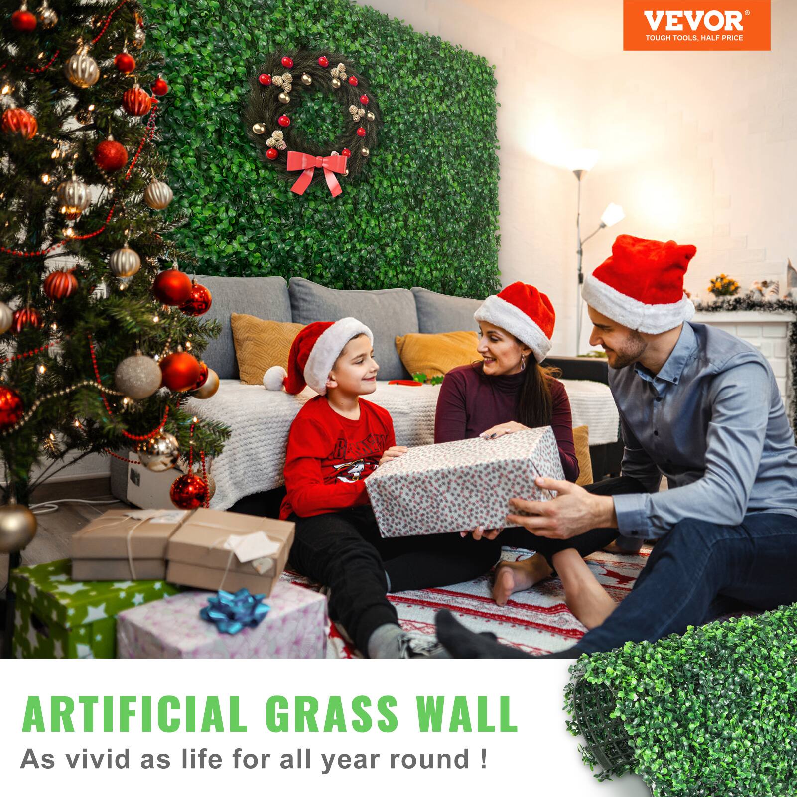 VEVOR TOUGH TOOLS. HALF PRICE
Win ARTIFICIAL GRASS WALL
As vivid as life for all year round!