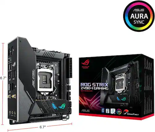 ASUS AURA SYNC
ROG STRIX Z490-I GAMING
MOTHERBOARD
6.7"
6.7"