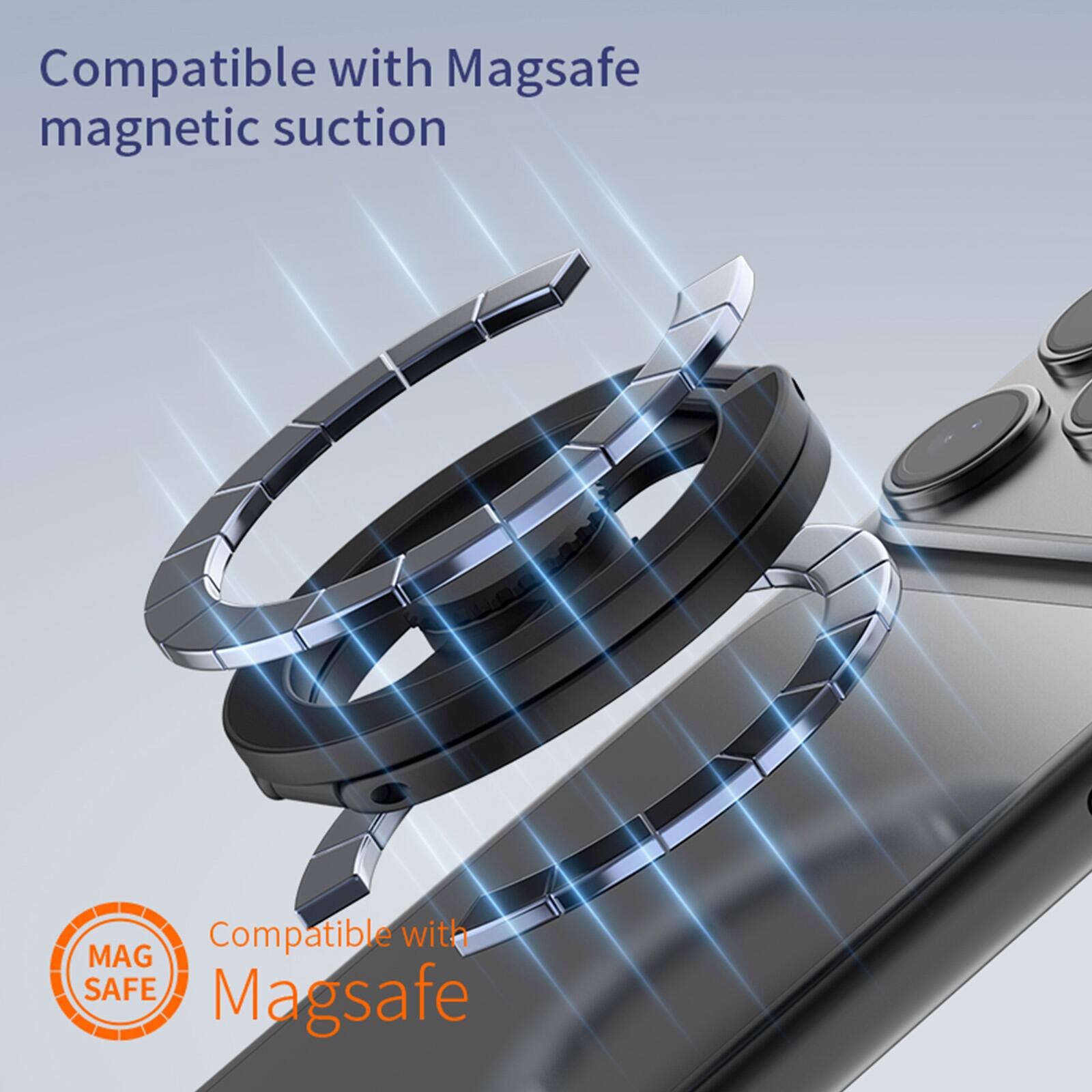 Compatible with Magsafe magnetic suction  
Compatible with MAG SAFE Magsafe