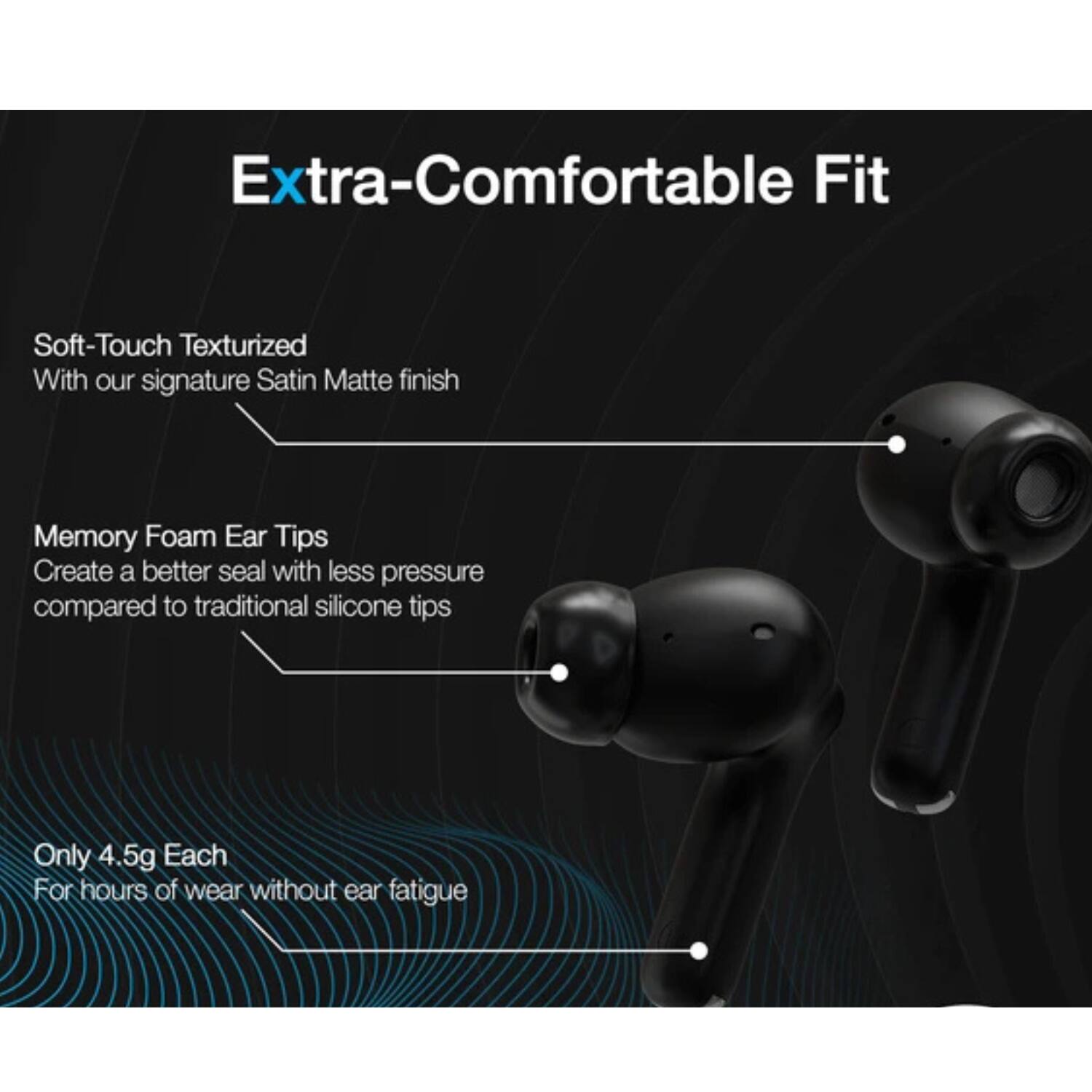 Back. Stock Preferred - Xpods ANC True Wireless Earbuds with Active Noise Cancelling, Bluetooth 5.4, ENC Voice Mics & Wireless Charging Case - W.