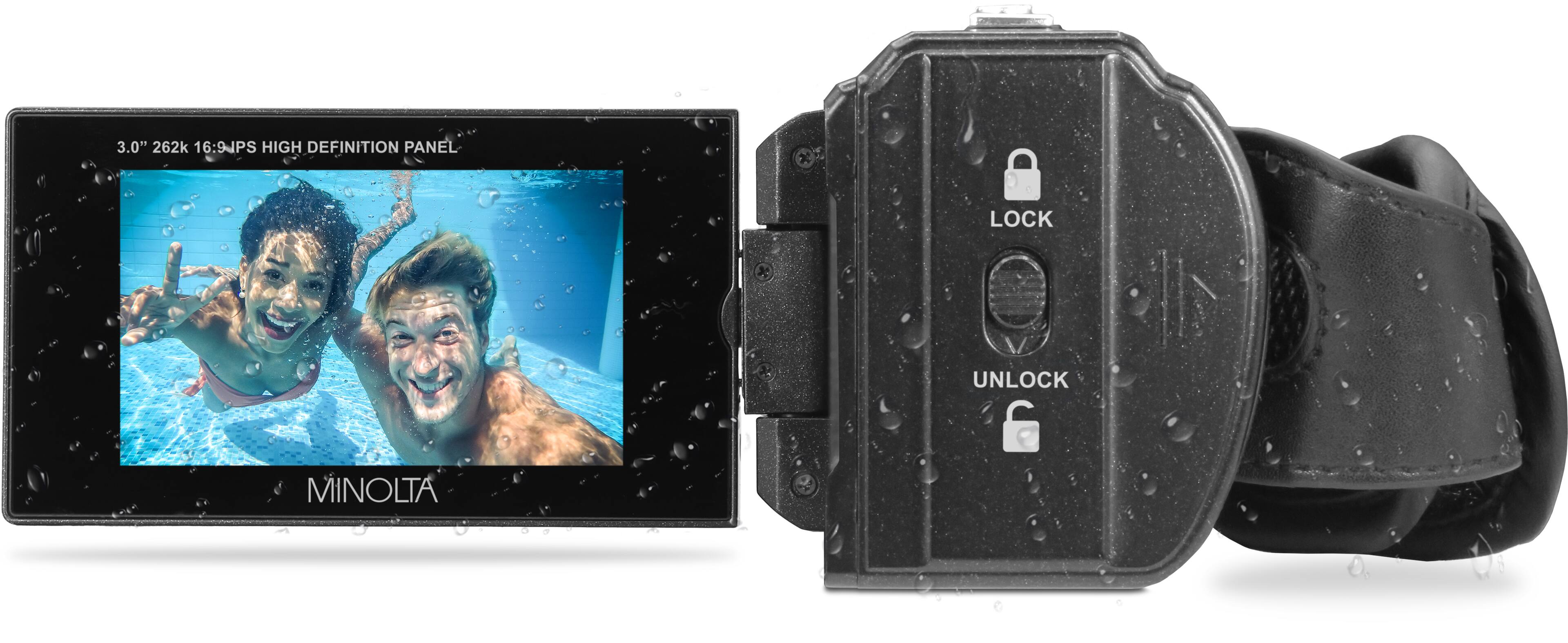 3.0" 262k 16:9 IPS HIGH DEFINITION PANEL

MINOLTA

LOCK
UNLOCK