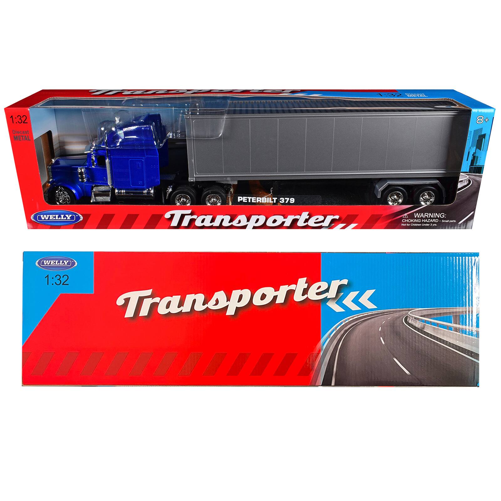 1:32 Diecast METAL 8+ WELLY PETERBILT 379 Transporter

WARNING: Transporter, - CHOKING HAZARD - Small parts. Not for children under 3 years.