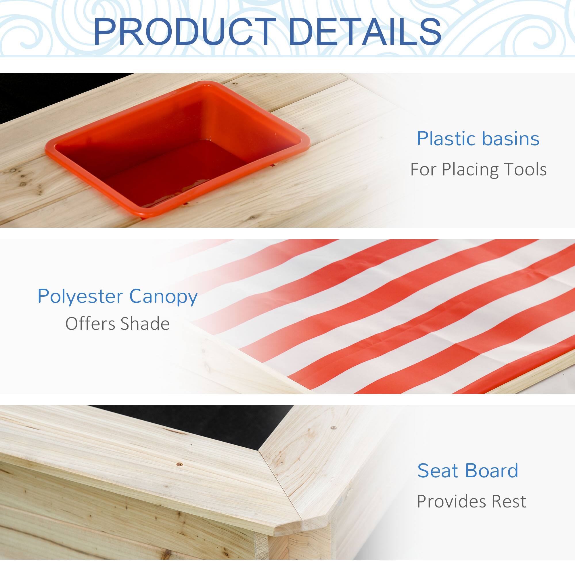 PRODUCT DETAILS

- Plastic basins  
  For Placing Tools

- Polyester Canopy  
  Offers Shade

- Seat Board  
  Provides Rest