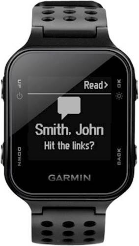 Garmin - Approach S20 GPS Watch - Black - Front_Standard