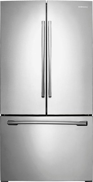 Samsung - 25.5 Cu. Ft. French Door Refrigerator with Internal Water Dispenser - Stainless steel - Front_Standard