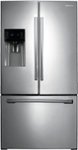 Front Zoom. Samsung - 24.6 cu. ft. French Door Refrigerator with Thru-the-Door Ice and Water - Stainless Steel.