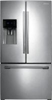 Samsung - 24.6 cu. ft. French Door Refrigerator with Thru-the-Door Ice and Water - Stainless Steel - Front_Zoom