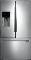 Samsung - 24.6 Cu. Ft. French Door Refrigerator with Thru-the-Door Ice and Water - Stainless steel - Front_Zoom