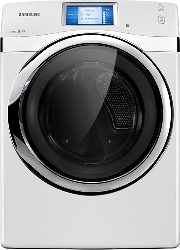  Samsung - 7.5 Cu. Ft. 14-Cycle Steam Gas Dryer - Neat White